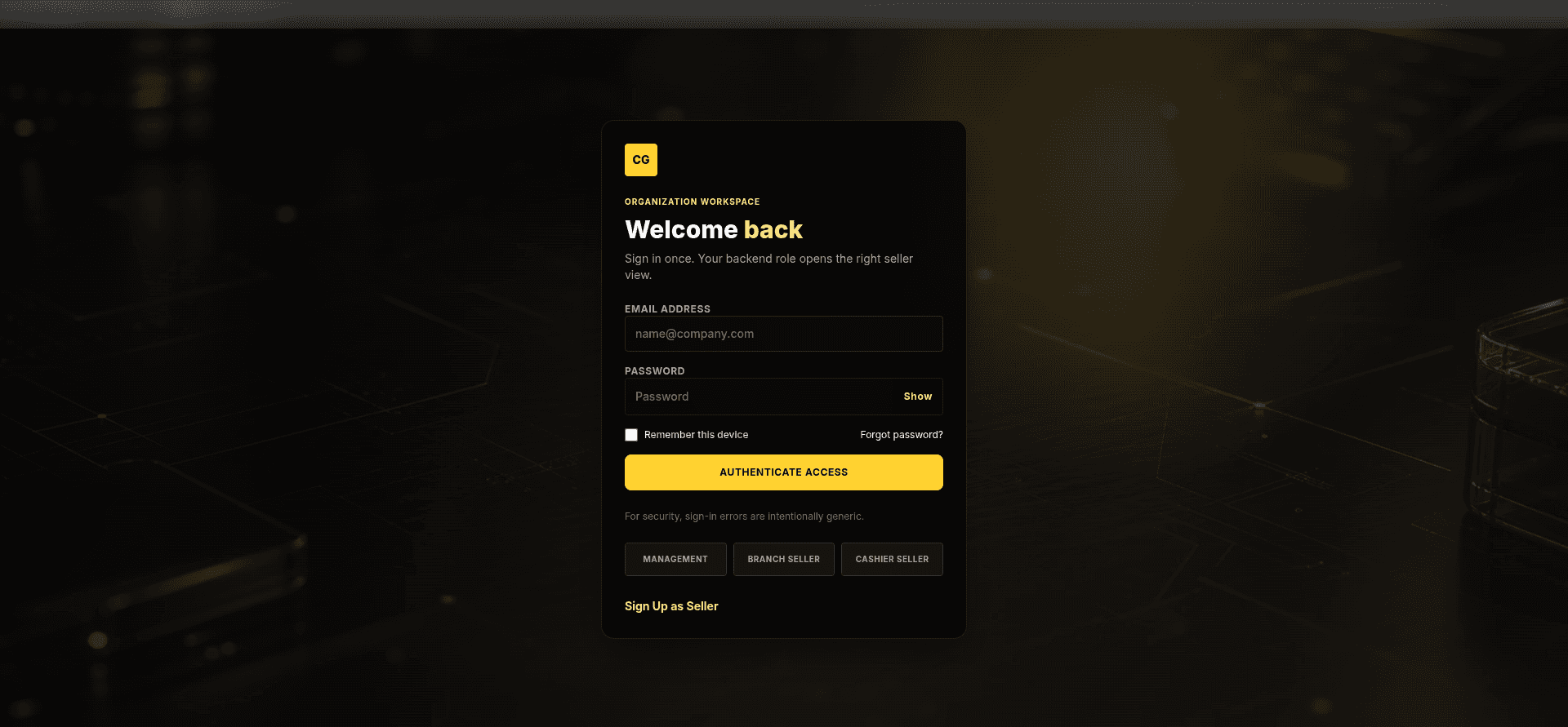CryptoGate login page
